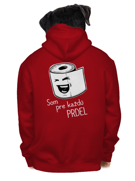 Prdel pánska mikina na zips Red