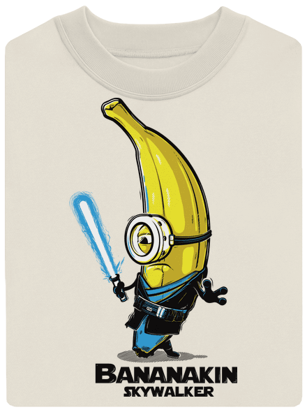 Bananakin Skywalker unisex mikina bez kapucne Off White
