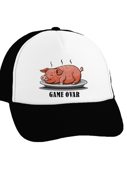 Game ovar šiltovka truckerka Black cap