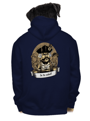 B14: S čerty nejsou žerty pánska mikina na zips Navy