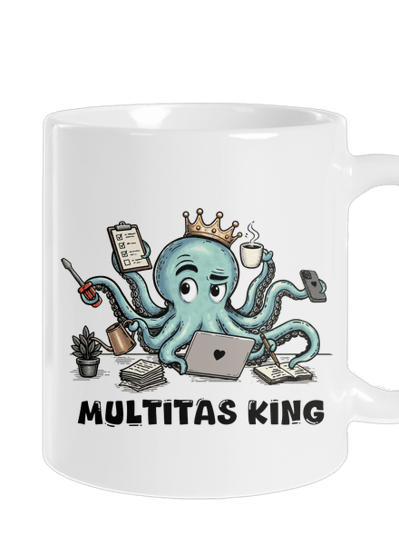 Multitas king klasický hrnček White