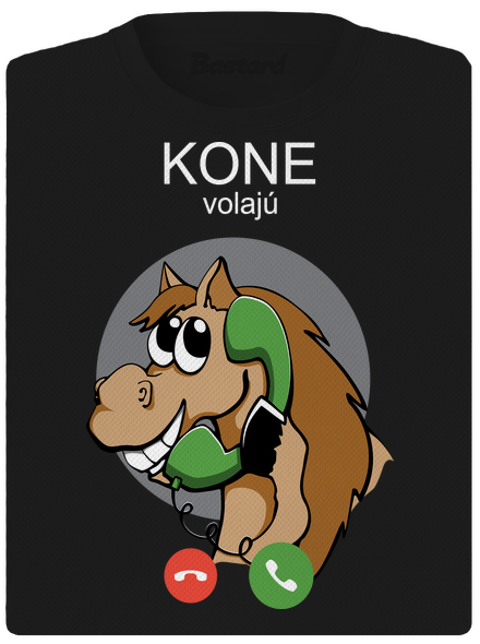 Kone volajú dámske športové tričko Black