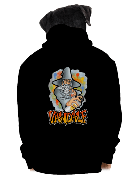 Vandalf pánska mikina na zips Black