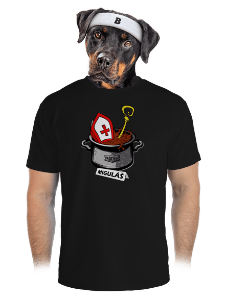 Miguláš pánske športové tričko Black