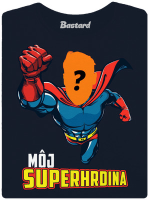 Môj superhrdina dámske tričko prémium Navy Mal