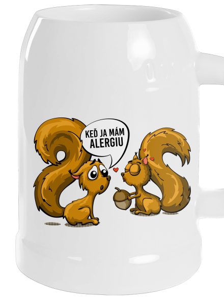 Alergická veverička polliter White