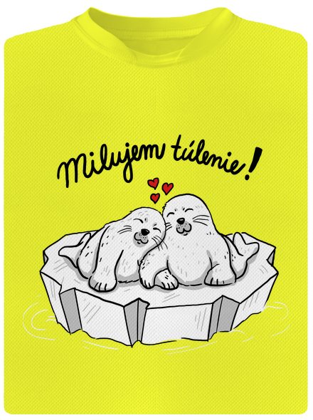 Milujem túlenie detské športové tričko Neon Yellow