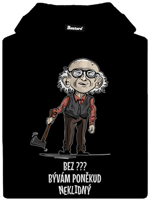 Neklidný - vlastný text pánska mikina klokanka Black