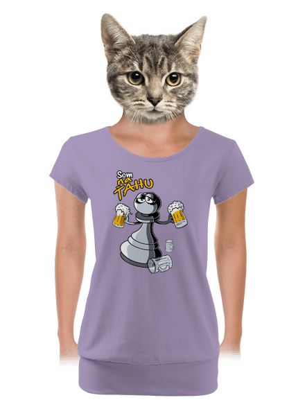 Na ťahu dámske tričko s lemom Lavender