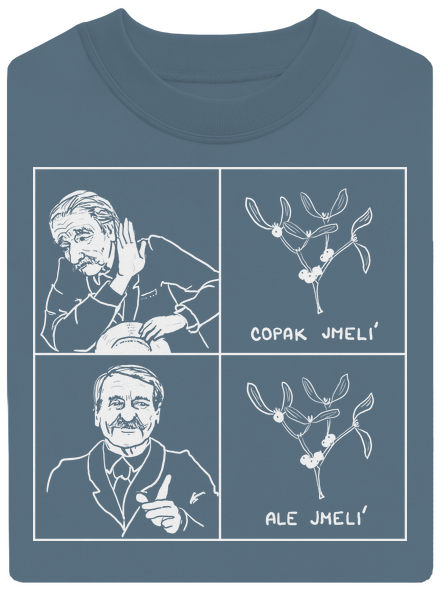 Cimrman: Copak jmelí unisex mikina bez kapucne Nordic Blue