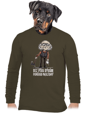 Neklidný bez piva pánske dlhý rukáv Urban Khaki
