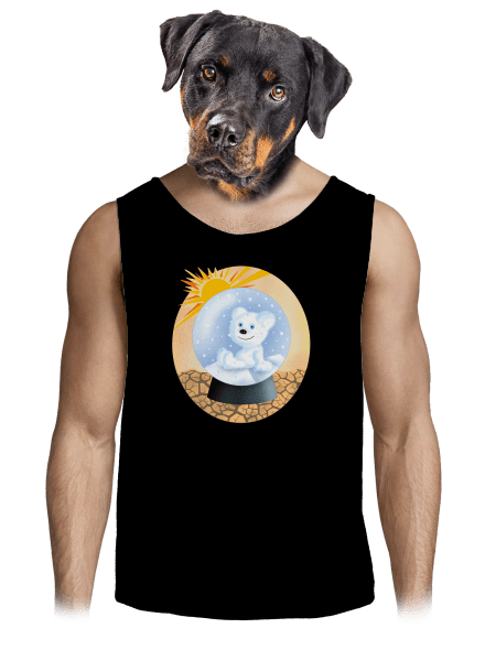 Medveď v guli pánske tielko Black