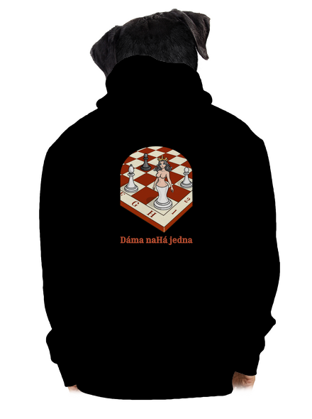 Dáma nahá jedna pánska mikina na zips Black