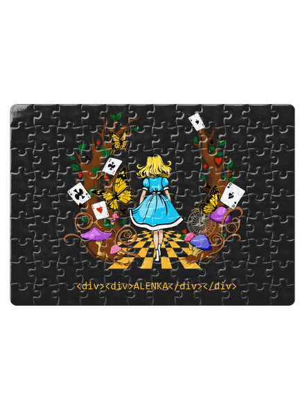 Alenka v ríši divov puzzle White