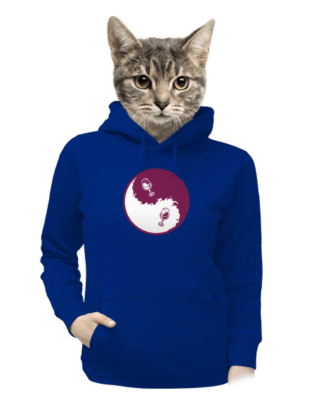 Jin Jang víno dámska mikina klokanka Royal Blue Mal