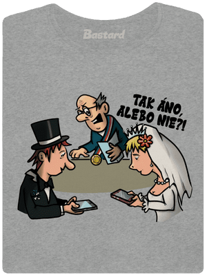 Svadobný obrad dámske tričko Dark Gray Melange