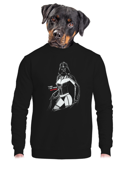 Mrs. Vader unisex mikina bez kapucne Black