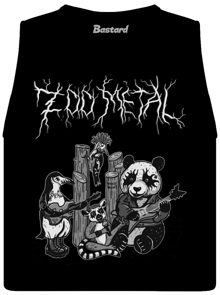 ZOO metal dámske tielko voľné Black