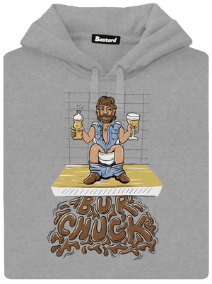 BurChuck pánska mikina klokanka Light Melange