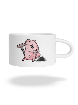 Bobrík odvahy hrnček makronka White