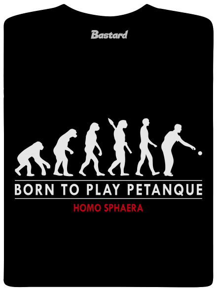 Born to play petanque pánske tričko Black