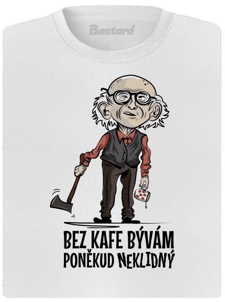 Neklidný bez kafe dámske športové tričko White