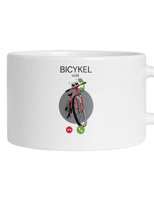 Bicykel volá hrnček makronka White