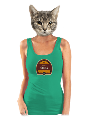 Pivná etiketa dámske tielko klasické Mint Mal