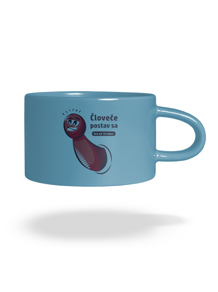 Človeče postav sa hrnček makronka Blue Macaron