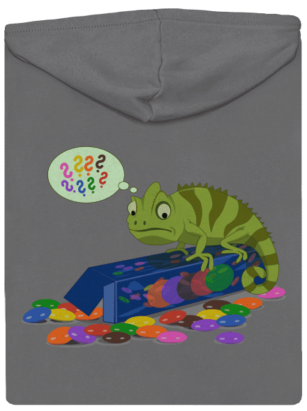 Zmätený chameleón dámska mikina na zips Steel Gray