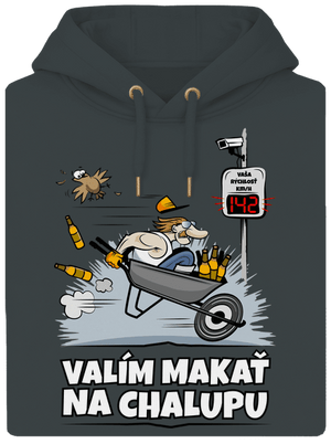 Valím na chalupu unisex mikina premium Charcoal