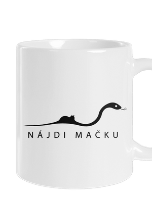 Nájdi mačku klasický hrnček White