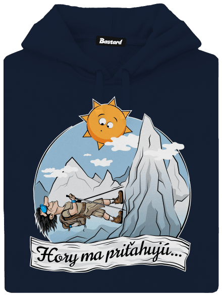 Hory ma priťahujú pánska mikina klokanka Navy