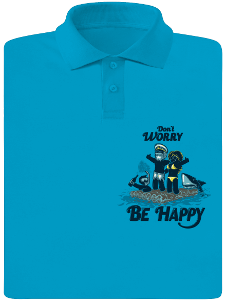 Don't worry pánska polokošeľa Blue Atol