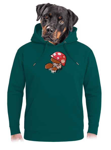 Hríb unisex mikina premium Emerald Green