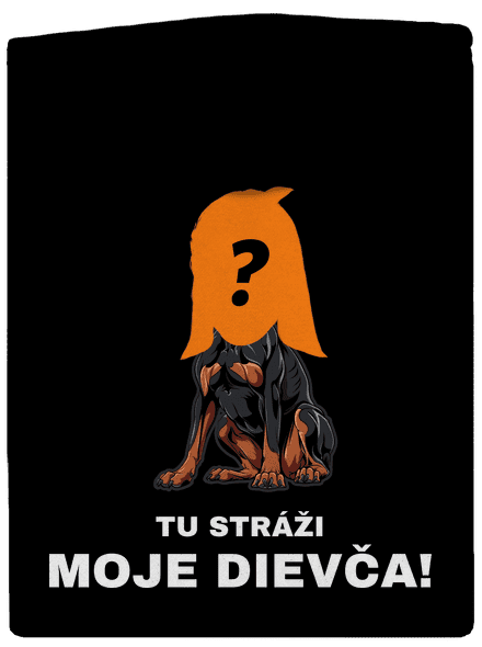 Tu strážim ja pánska mikina na zips Black