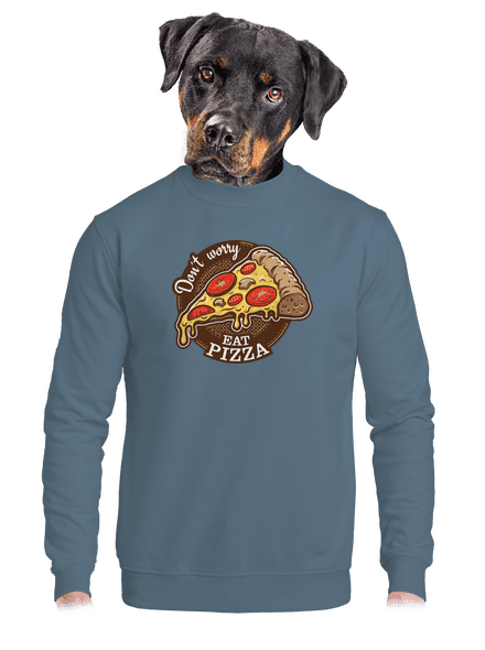 Pizza unisex mikina bez kapucne Nordic Blue