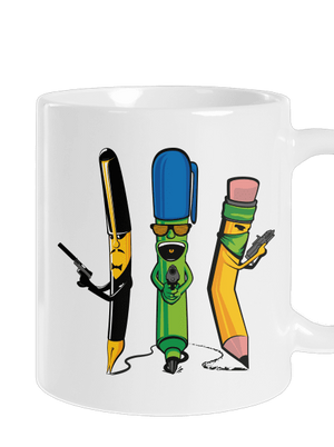 Písací gang klasický hrnček White