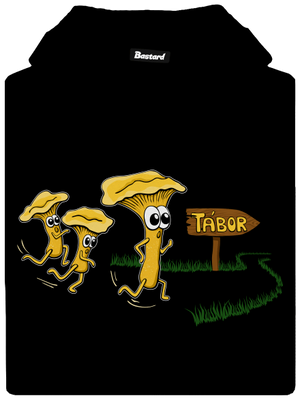 Beží líšky k táboru pánska mikina klokanka Black