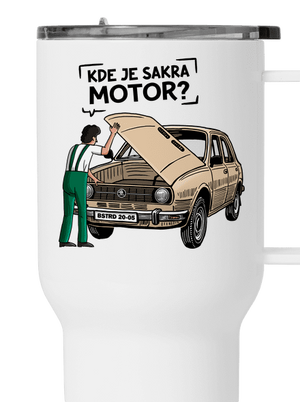 Kde je motor? termohrnček White