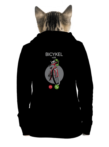 Bicykel volá dámska mikina na zips Black