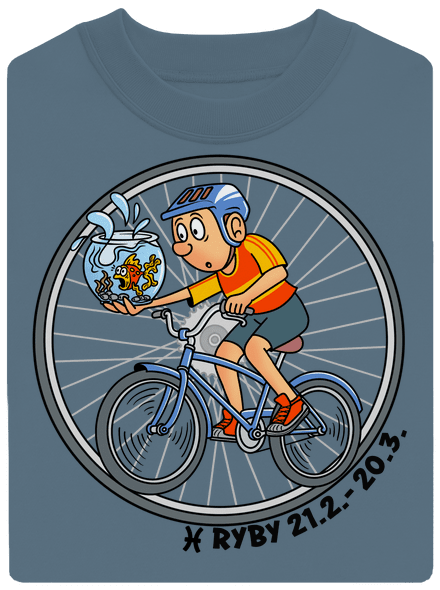 Cyklistický horoskop: Ryby unisex mikina bez kapucne Nordic Blue