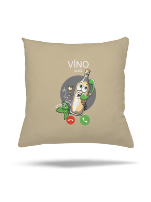 Biele víno volá vankúš Beige