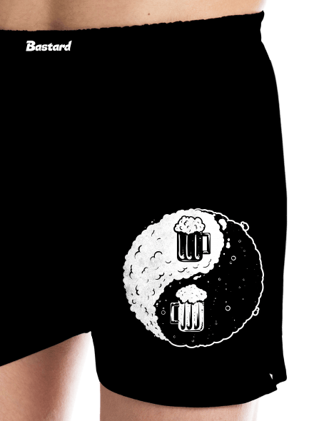 Jin Jang pivo pánske trenky Black