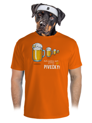 Pivečka pánske športové tričko Neon Orange