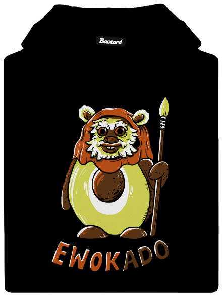 Ewokado dámska mikina klokanka Black