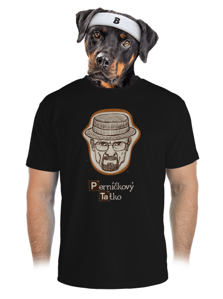 Perníčkový tatko a Perníček pánske športové tričko Black