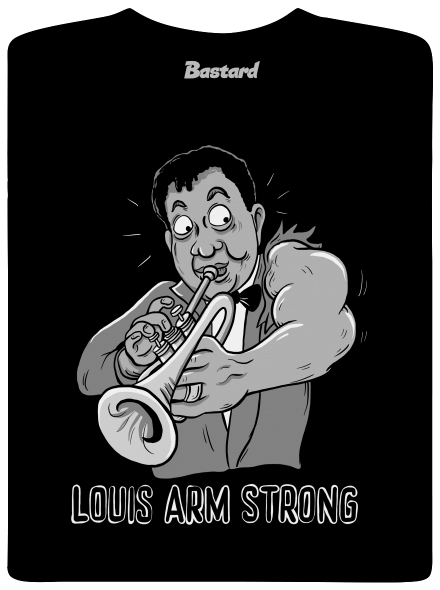 Louis Armstrong pánske tričko Black