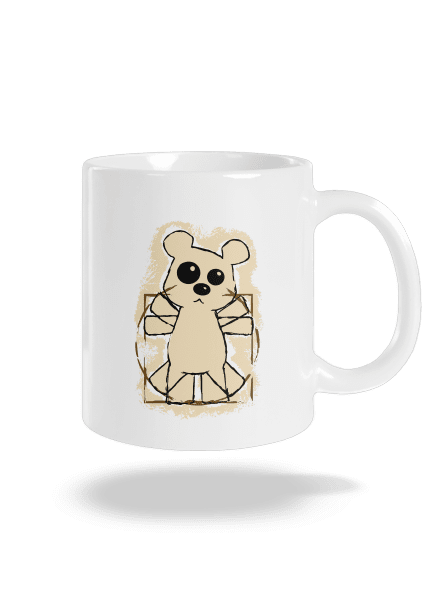 Da Vinci Teddy klasický hrnček White