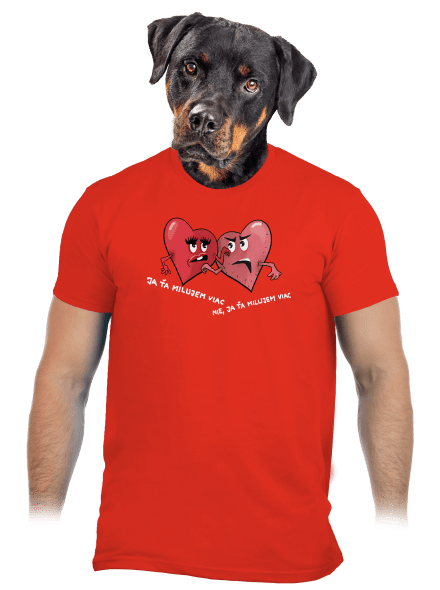 Srdiečka pánske tričko Fiery Red
